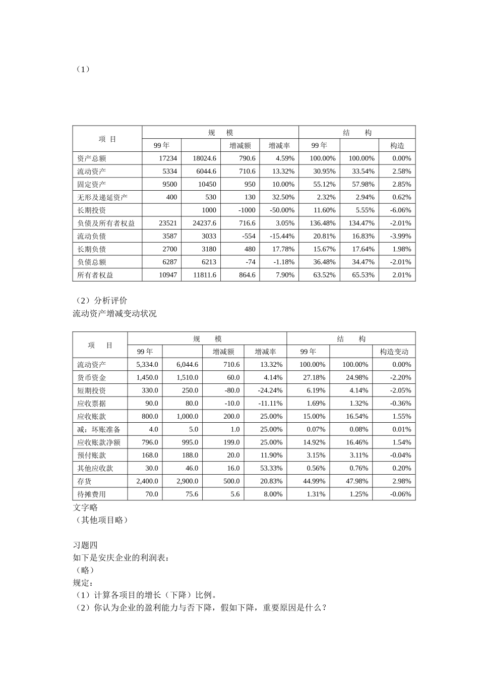 2025年电大财务报表分析计算题全部答案_第3页