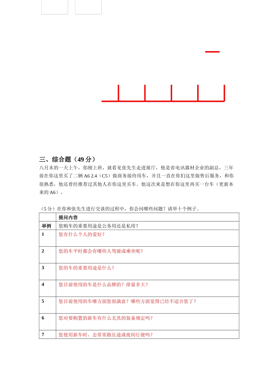 2025年汽车之星销售竞赛试题库_第3页