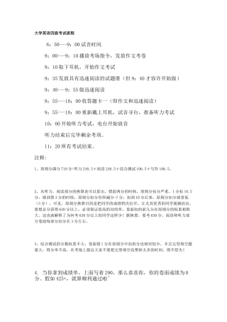 2025年英语四级考试 时间及算分