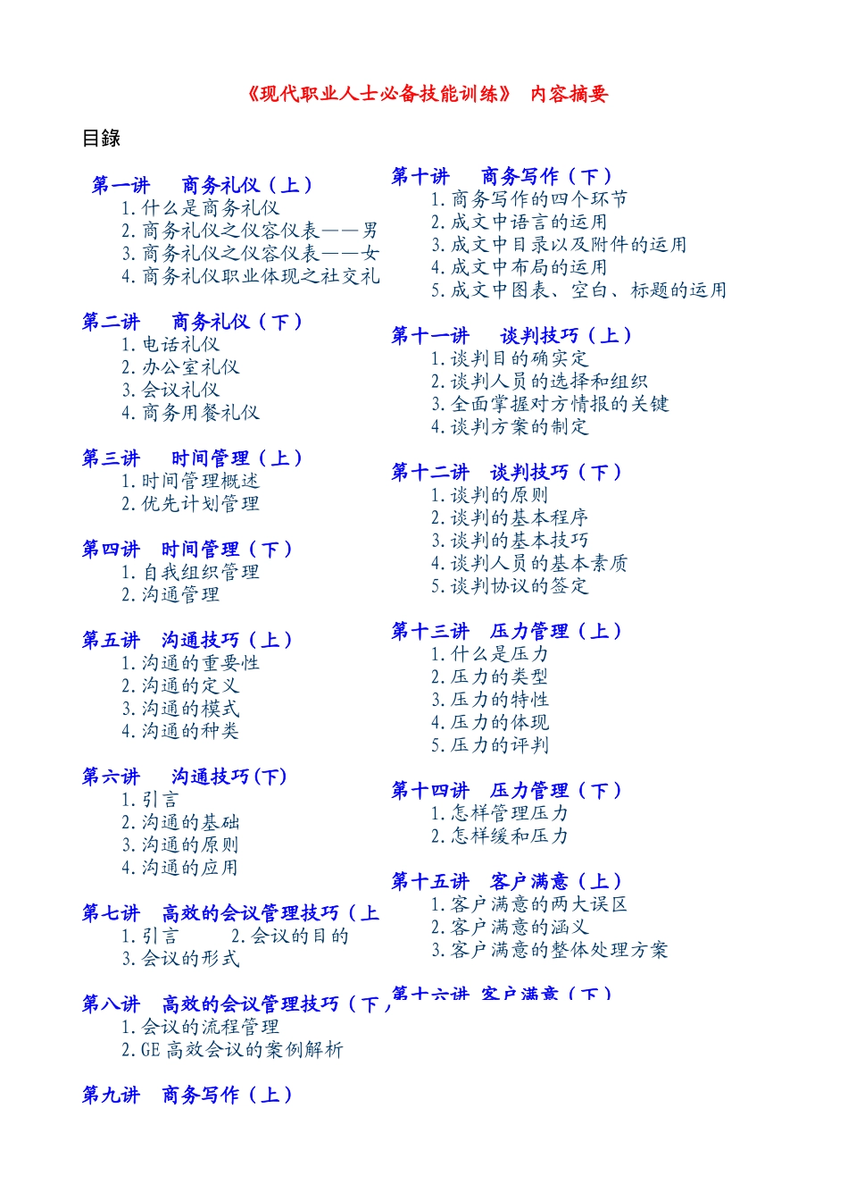 2025年现代职业人士技能训练_第1页