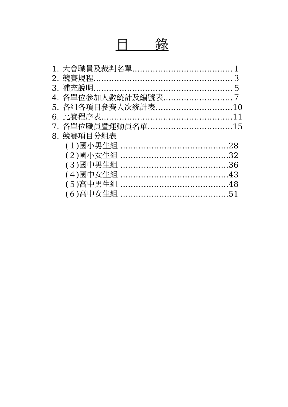2025年竞赛项目分组表_第1页