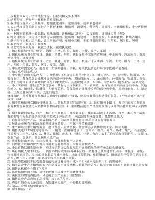 2025年税法应记忆的300知识点