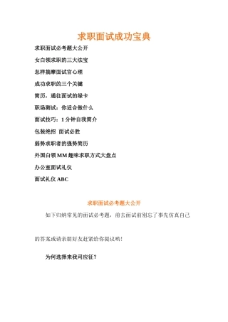 2025年求职面试成功