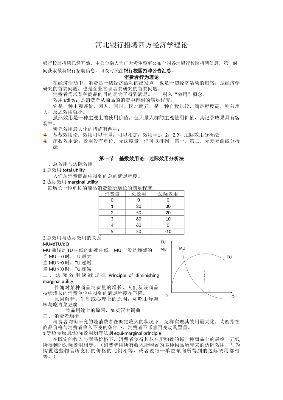 2025年银行招聘西方经济学理论教材_第1页