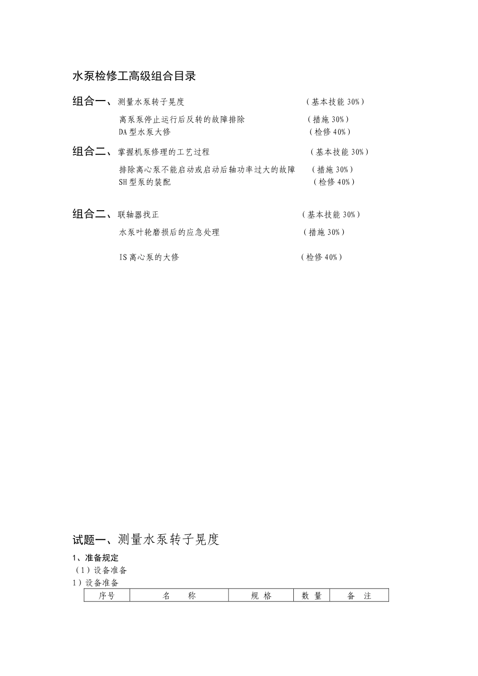 2025年水泵检修工高级考核项目_第3页