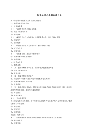 2025年财务人员的会计分录