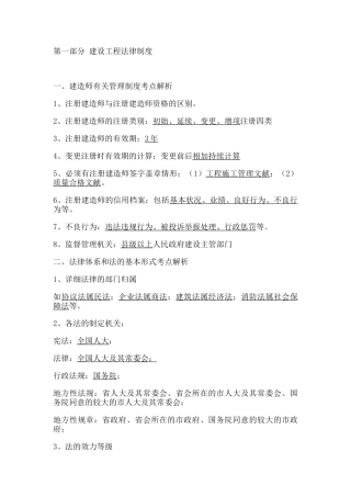 2025年法规考点总结