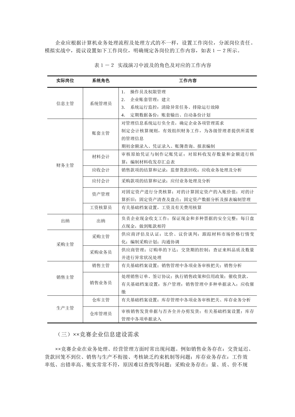 2025年第五届用友杯沙盘大赛ERP沙盘引导年模拟企业经营报表竞赛试题_第3页