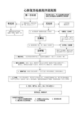 最新版CAB心肺复苏抢救流程图
