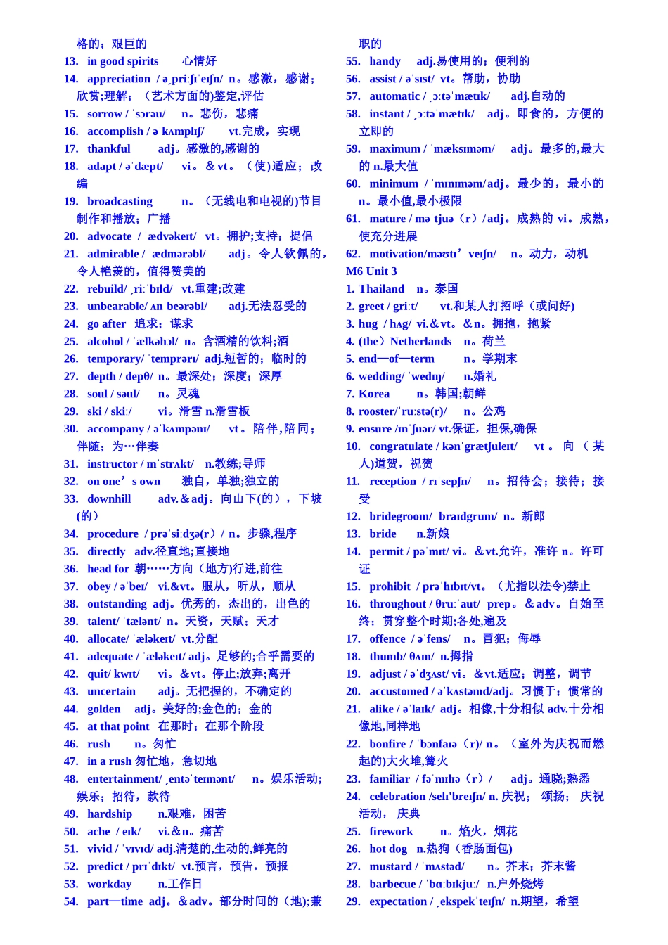 最新牛津高中英语模块六词汇表-带英标_第2页