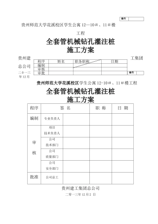 最终全套管钻孔灌注桩施工方案)