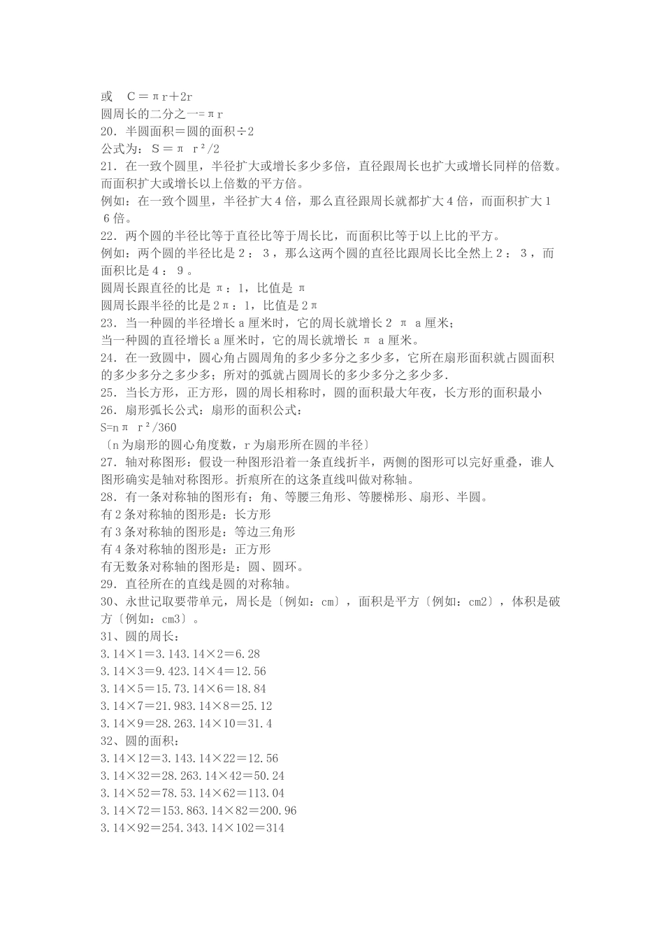 2025年6北师大版六年级数学上册知识点汇总_第2页