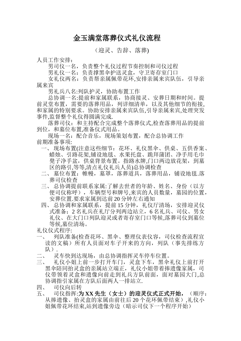 最长最全----落葬仪式礼仪流程_第1页