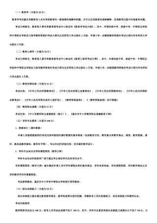 2025年重庆市公招教师考试复习资料