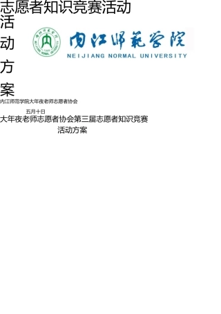 2025年志愿者知识竞赛活动方案