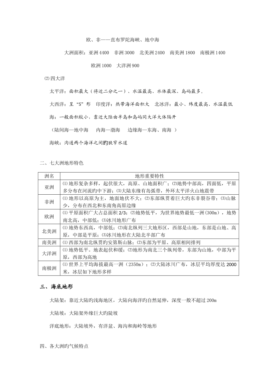 2025年高二世界地理知识点总结详细_第2页