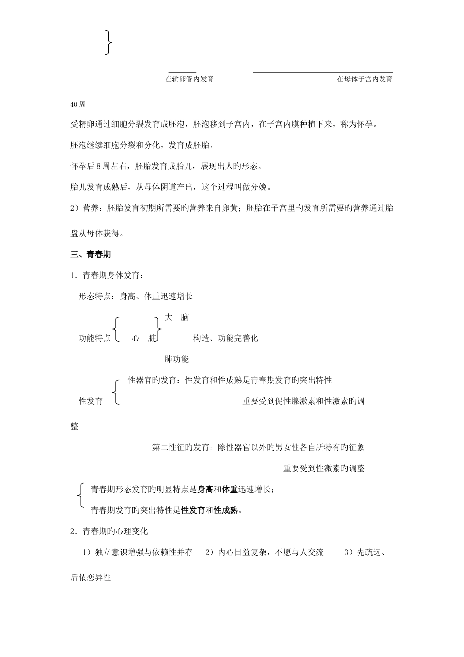 2025年人教版七年级下生物知识点总结_第3页