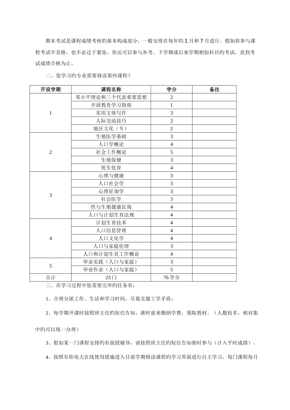 2025年阜阳广播电视大学春季人口与家庭导学手册_第3页