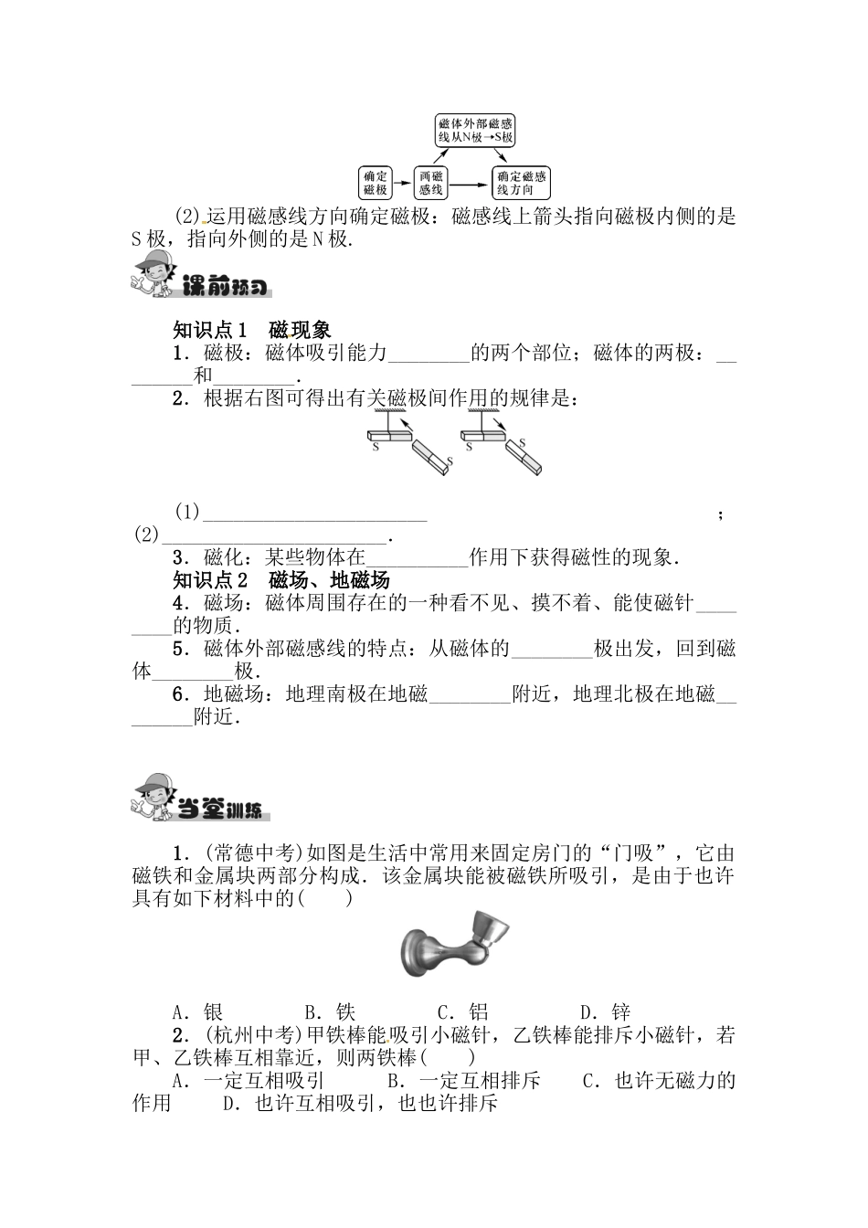 2025年九年级物理下册知识点同步训练_第2页