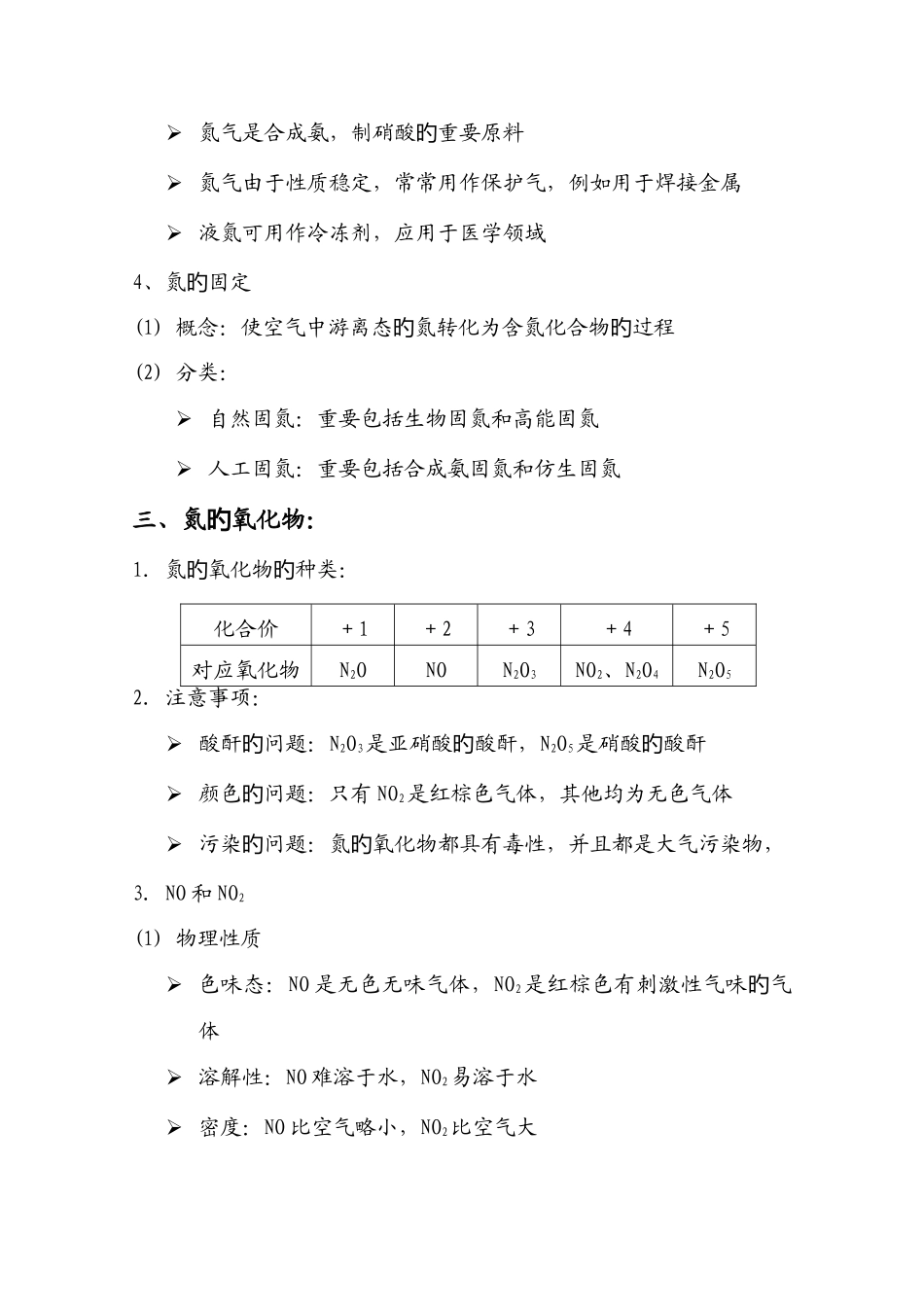 2025年高一化学知识点总结必修一氮的循环_第2页