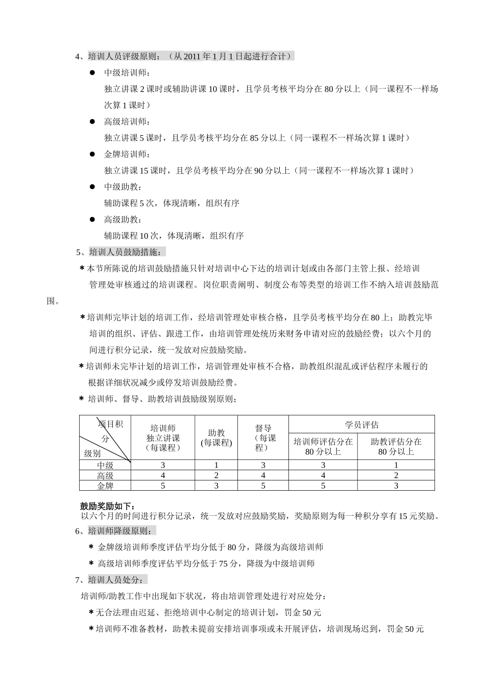 2025年培训师考评制度。。_第2页