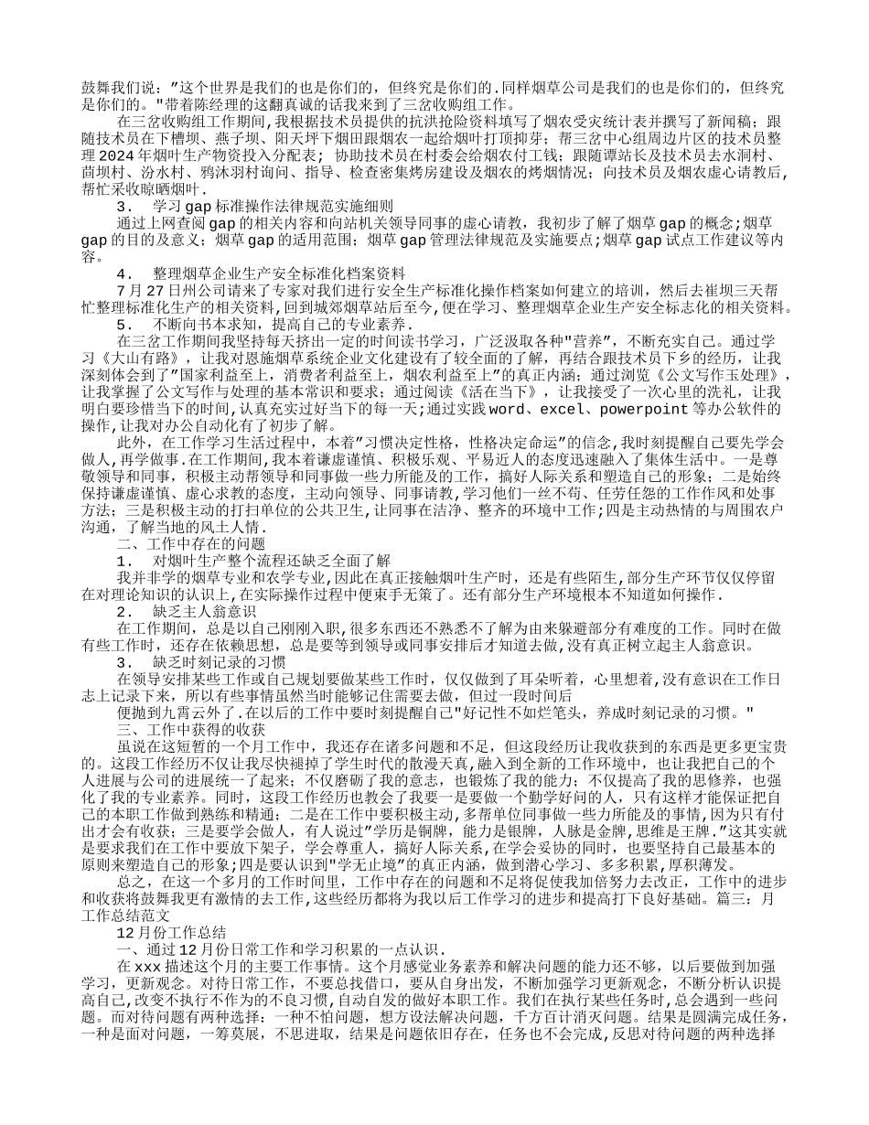 月度工作总结报告_第2页
