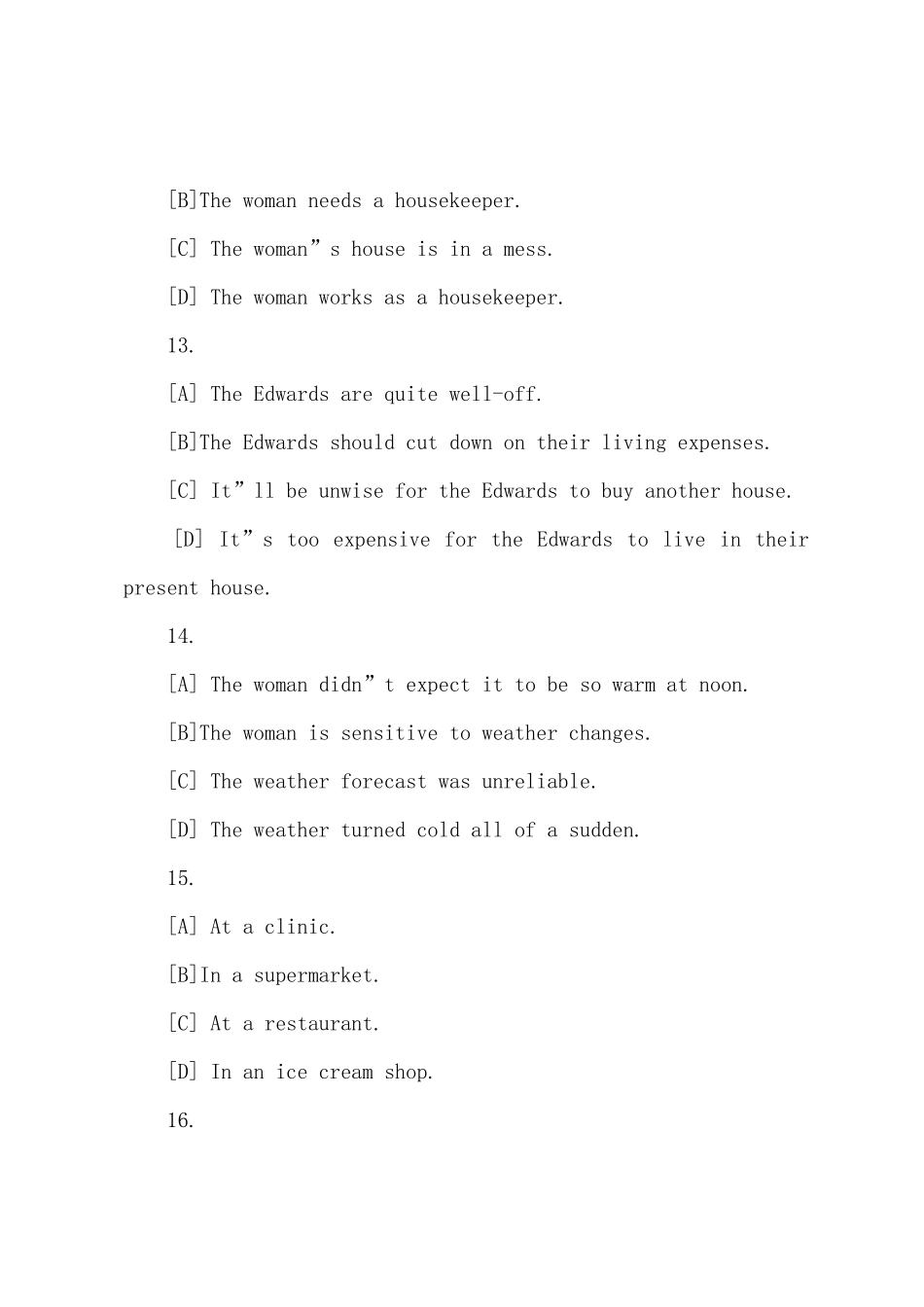 2025年大学英语六级考试听力模拟训练题_第2页