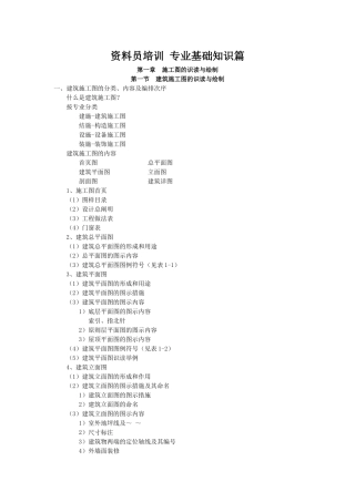 2025年资料员培训专业基础知识篇