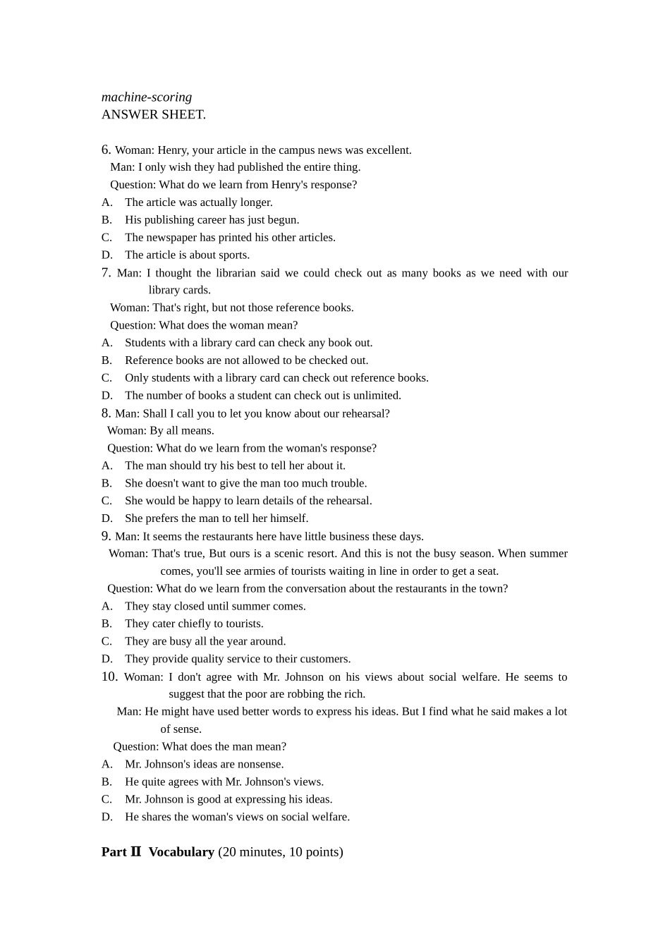 2025年同等学力人员申请硕士学位英语水平全国统一考试标准模_第2页