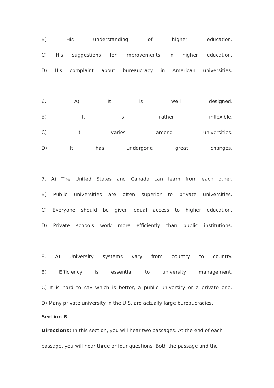 2025年6月英语六级考试真题附答案解析_第3页