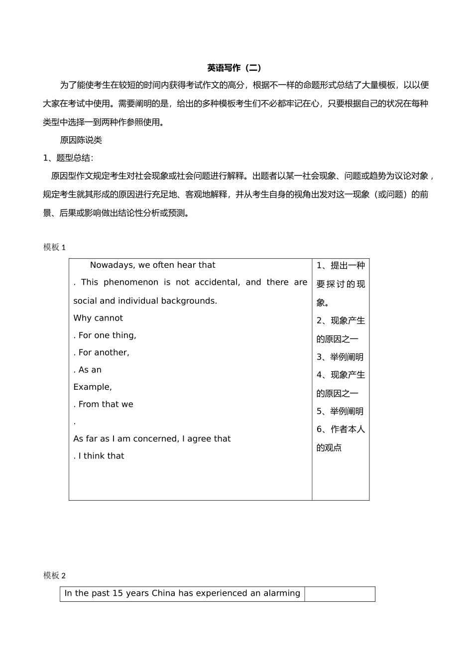 2025年MBA联考英语二作文万能模板及句式_第1页