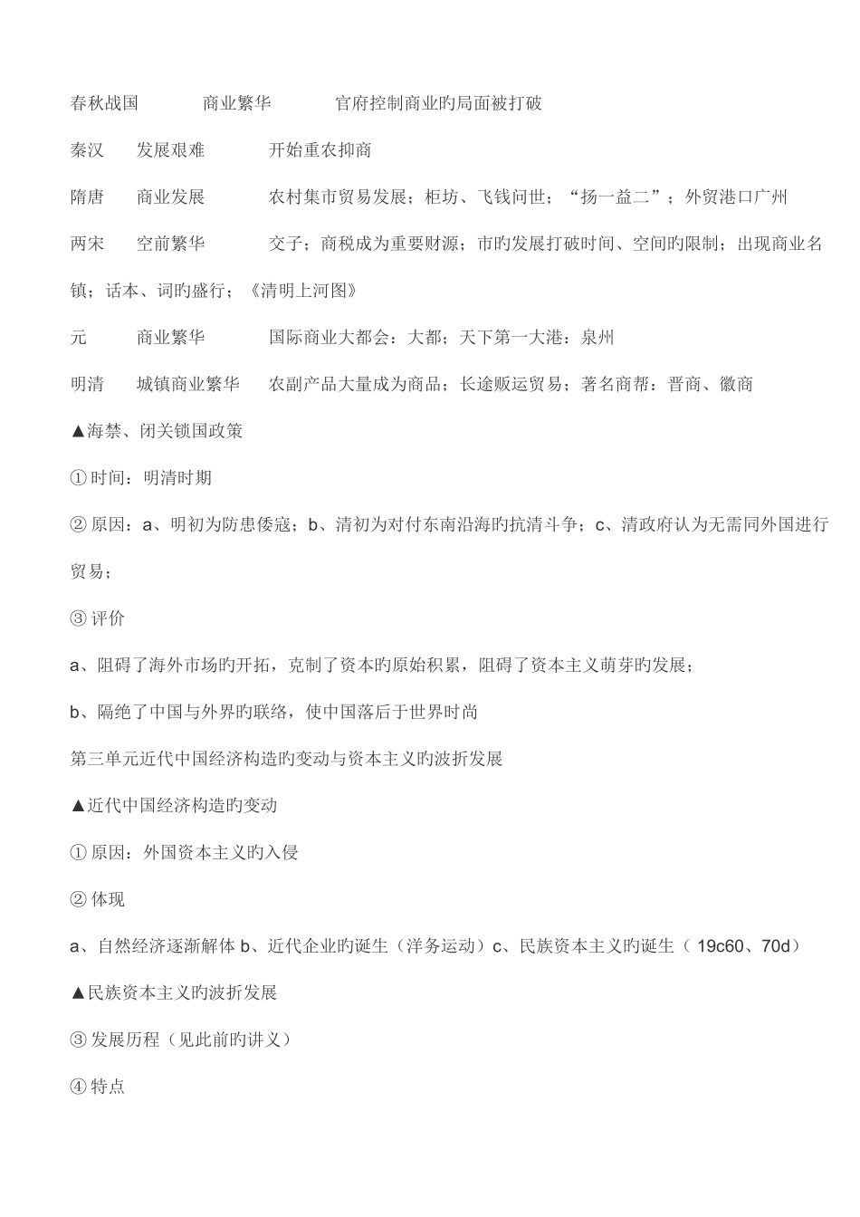 2025年高一历史必修二知识点总结_第3页
