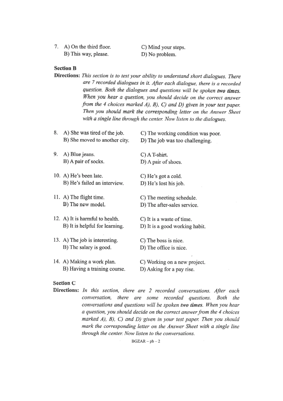 2025年高等学校英语应用能力考试B级12月PETB_第3页