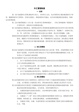 有限公司外汇管理制度