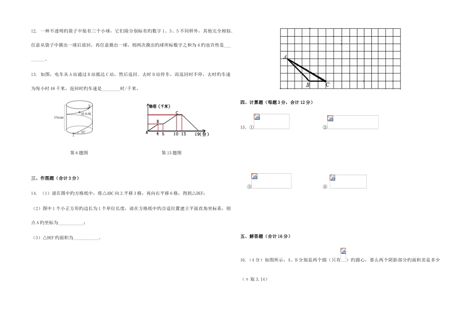 2025年铁一中小升初综合素质评价模拟试卷_第2页