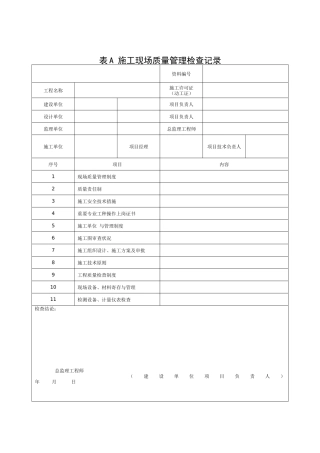 2025年智能建筑验收全套表格徐