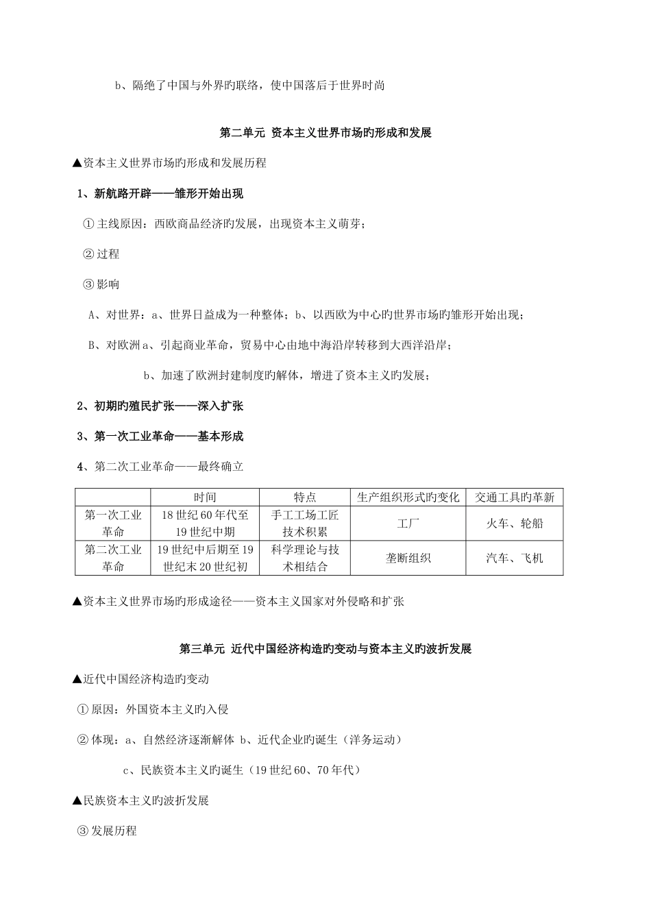 2025年高一人教版历史必修知识点_第3页