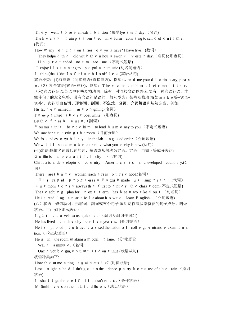 2025年英语划分句子成分知识点总结试卷教案_第2页