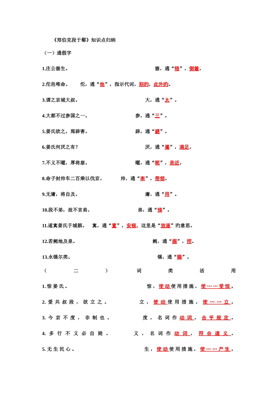 2025年郑伯克段于鄢知识点_第1页