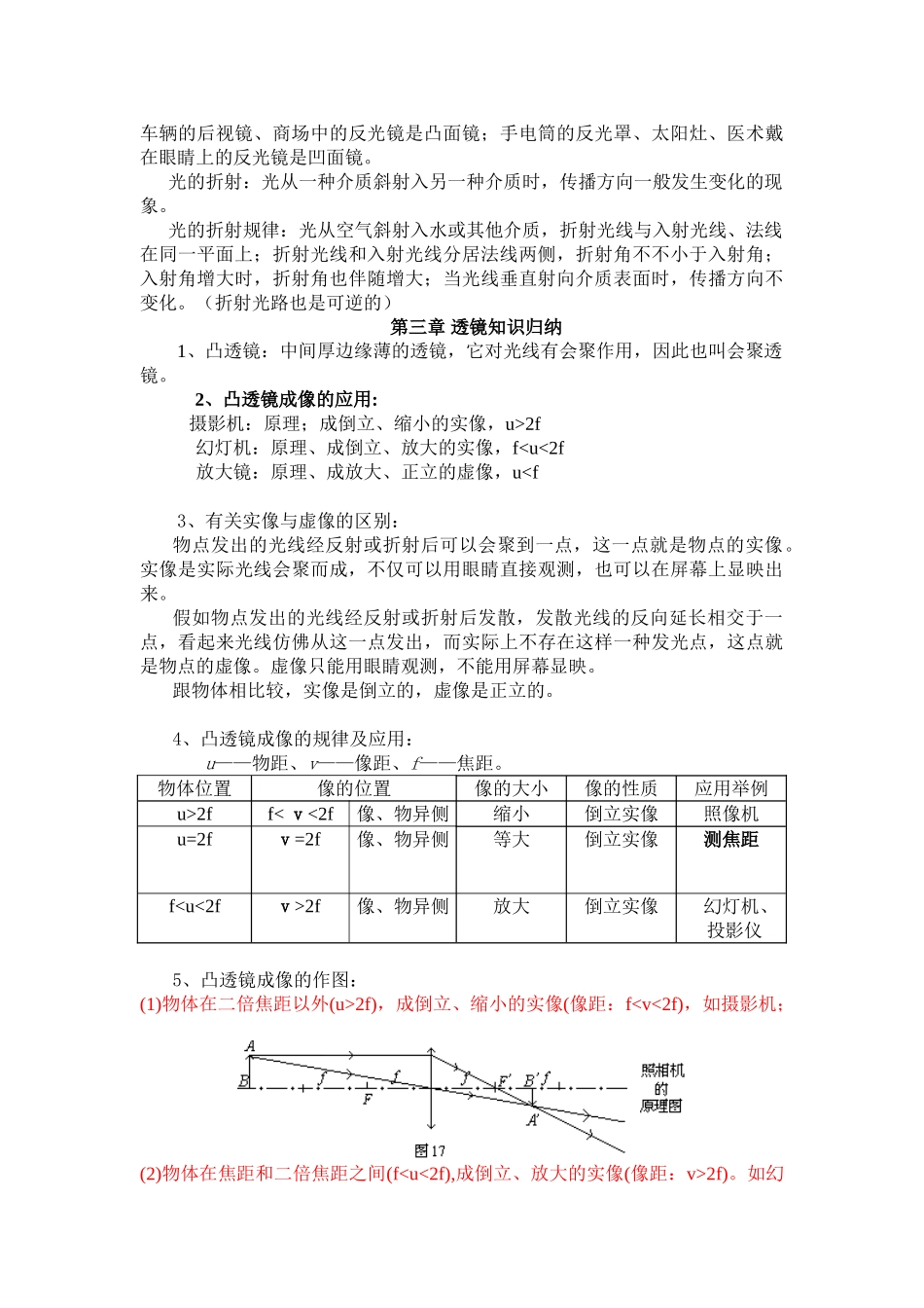 2025年人教版初中物理知识点总结归纳特详细07125教案资料_第2页