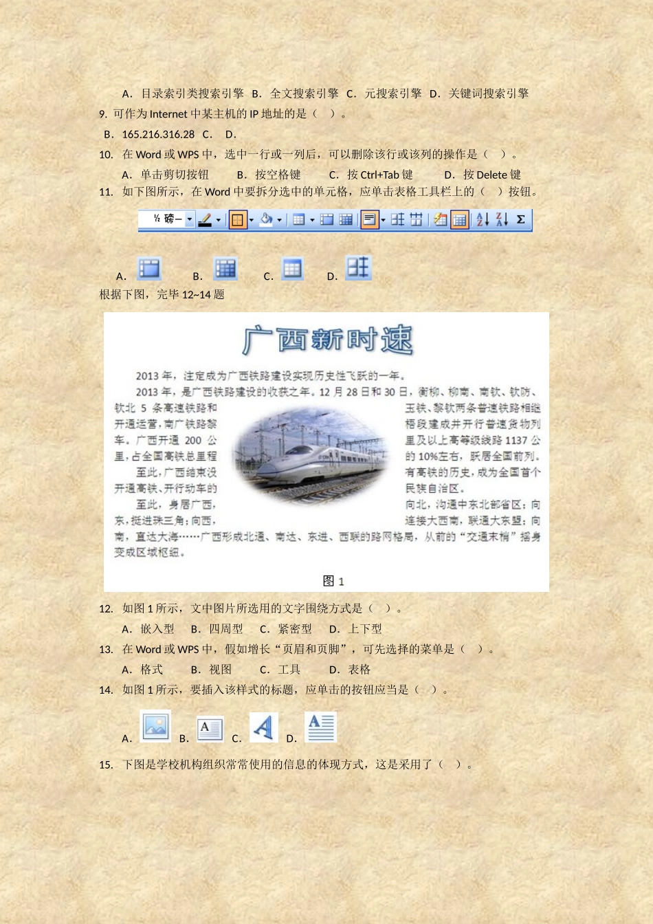 2025年南宁市信息技术学业水平考试模拟试题_第2页