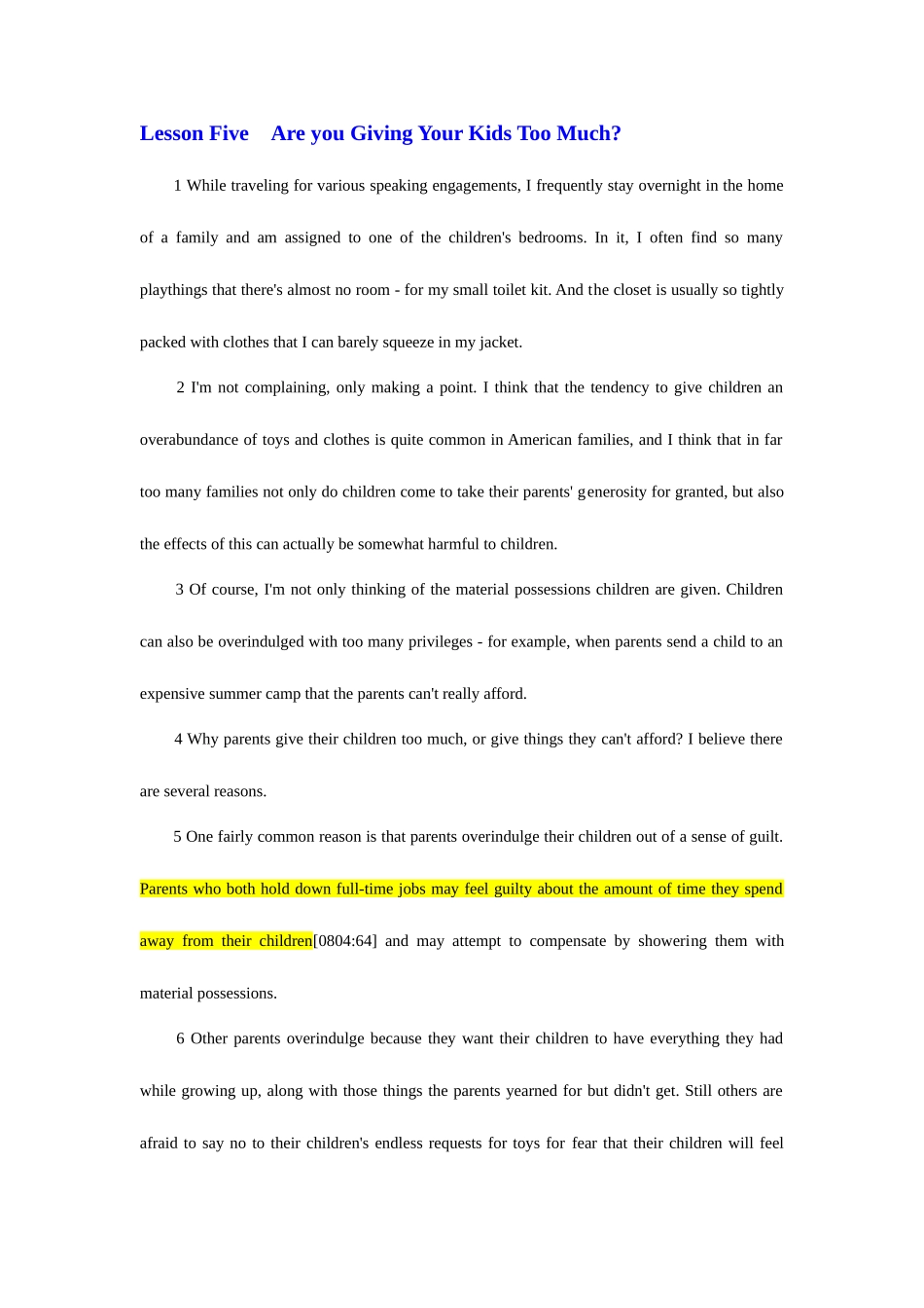 2025年自考综合英语课文翻译历年考题及课后答案_第1页