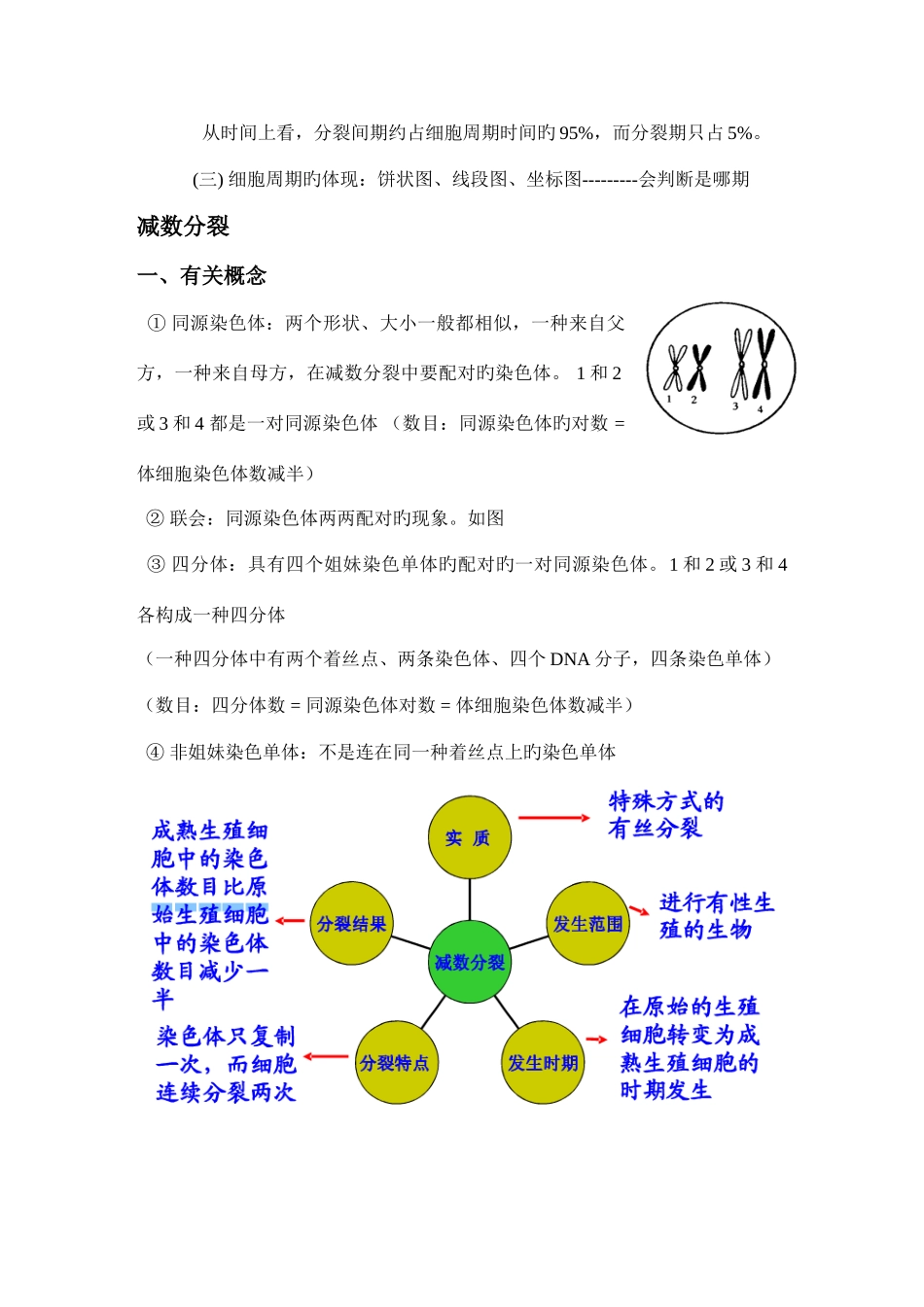 2025年高中生物必修二有丝分裂减数分裂总结知识点_第3页