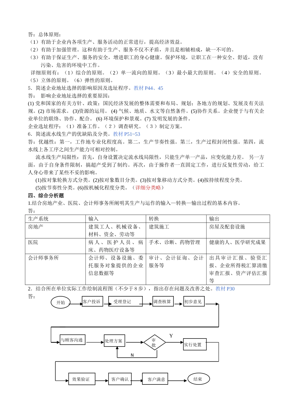 2025年生产与运作管理平时作业参考答案_第3页