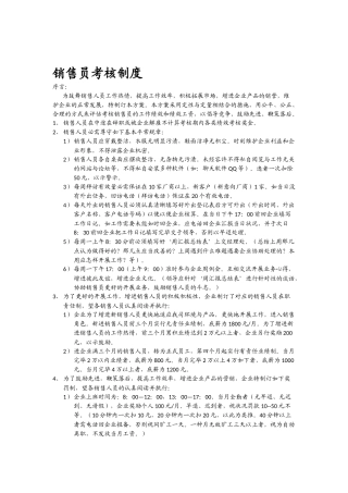 2025年销售员考核制度