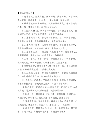 2025年团队竞赛口号