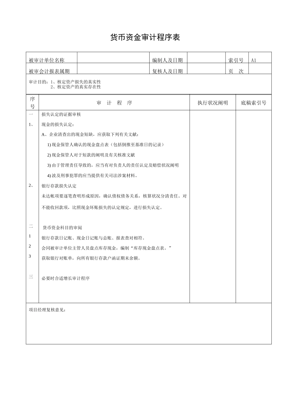 2025年全套资产类程序表_第1页