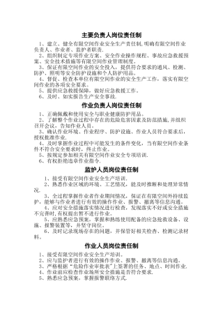 有限空间各项安全管理制度操作规程