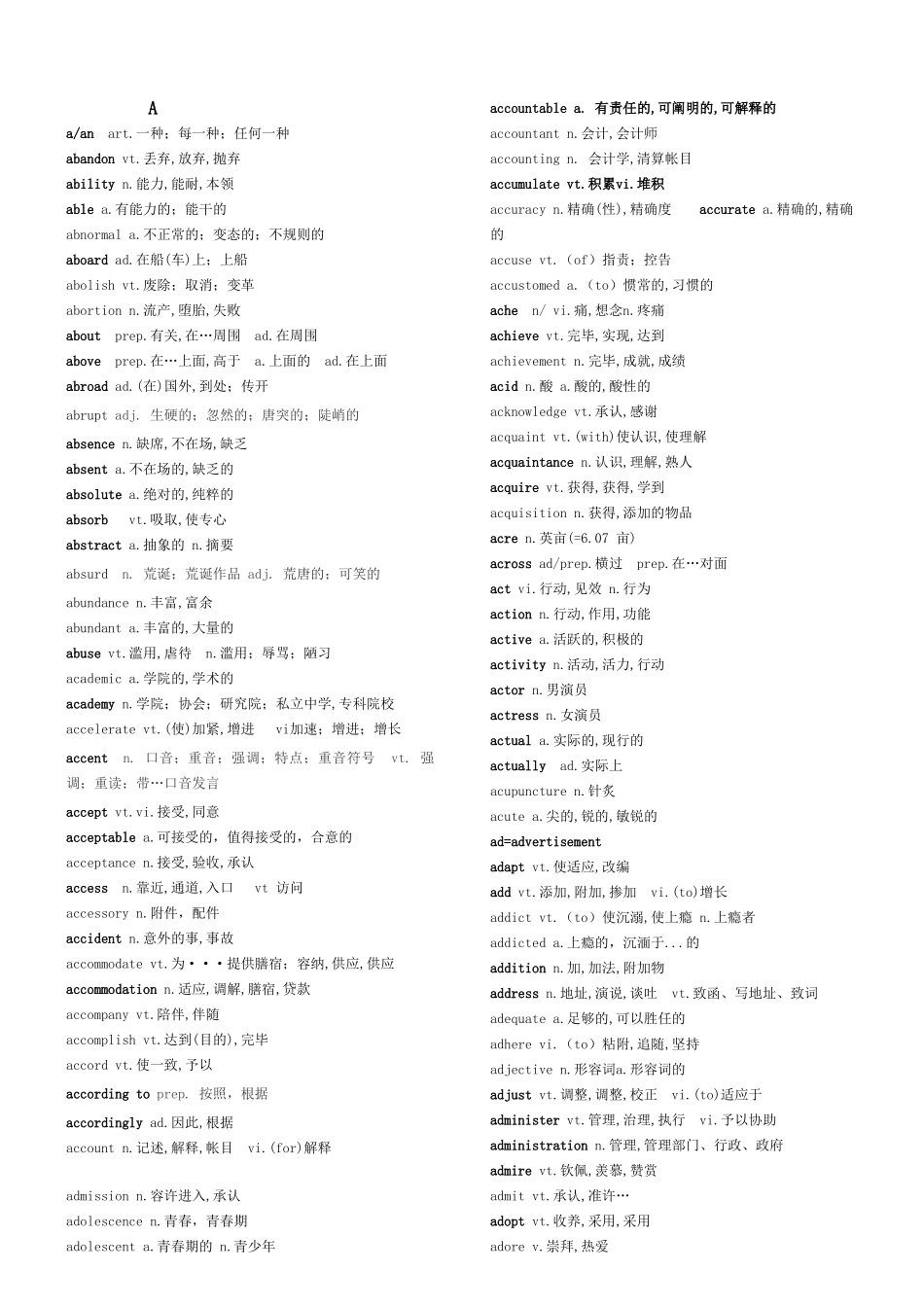 2025年同等学力英语申硕考试词汇第六版大纲电子版_第1页