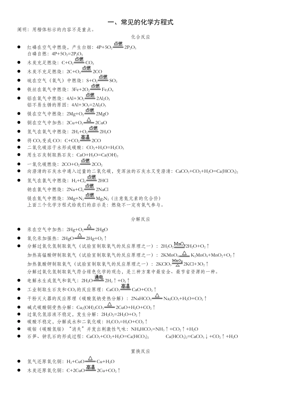 2025年人教版九年级化学八大常考知识点_第1页